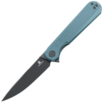Bestechman Flick by Ostap Hel Black PVD/Grey G10 Sulankstomas peilis