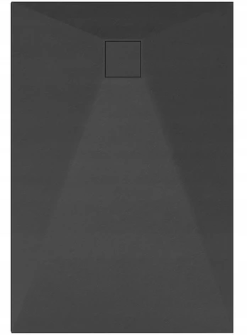 Gamma Olda stačiakampis dušo padėklas juodas 90x150 cm