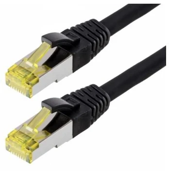 Helos pataisinis kabelis S/FTP Cat 6a juodas 0,25m