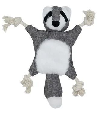 Uniq Pets Rustly meškėnas su virvėmis žaislas šunims, 28 cm