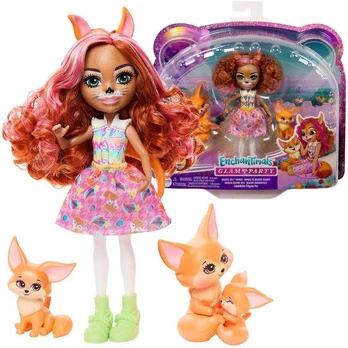 Enchantimals lėlė Filigree Fox su lapių šeimyna