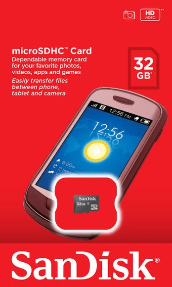 Atminties kortelė telefonui SanDisk SD Micro HC 32 GB