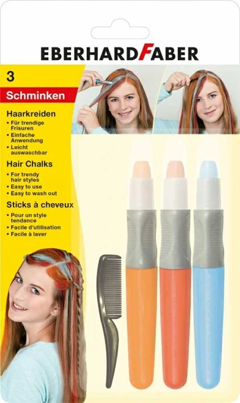*Kreidelės plaukams EberhardFaber Basic, 3vnt