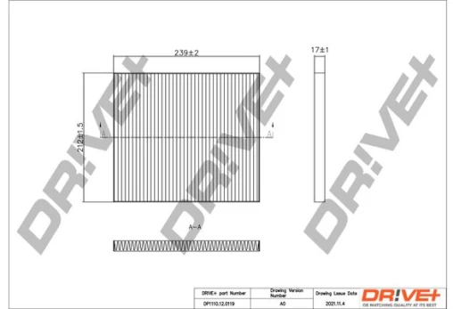 Filtras, salono oras Dr!ve+ DP1110.12.0119
