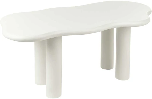 Beliani Valgomojo stalas ONDLE balta 188 cm 94 cm