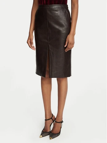 Bardot Dirbtinės odos sijonas Rheba 60596SB Vyšninė Regular Fit