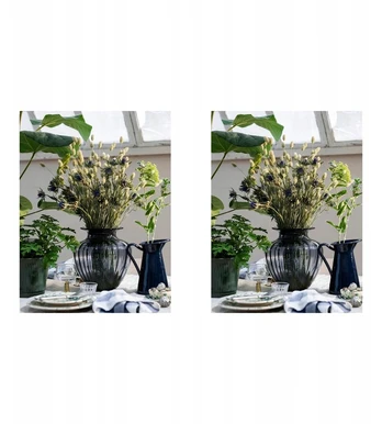 Ikea Elegantiškas pilkas 27 cm pūsto stiklo vazonas Tonsätta