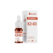 ECOSH vitaminai K2 + D3, 10 ml kaina