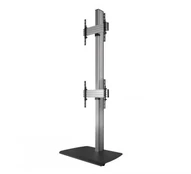 Laikiklis B-TECH AV SYSTEM X - UNIVERSAL DUAL STACK FLAT SCREEN FLOOR STAND (VESA 600 X 400) - 2.4M