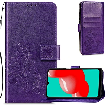 Dėklas Flower Book Samsung A566 A56 5G violetinis