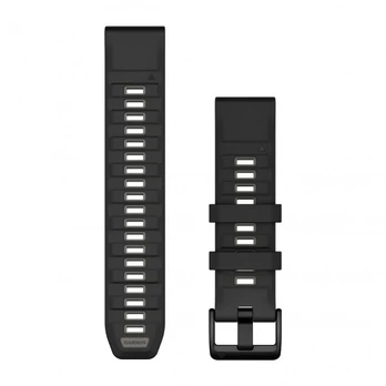 Apyrankė Garmin QuickFit 22 Watch Bands, Black/Pebble Gray Silicone