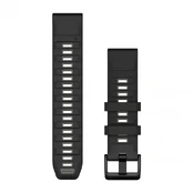 Apyrankė Garmin QuickFit 22 Watch Bands, Black/Pebble Gray Silicone kaina