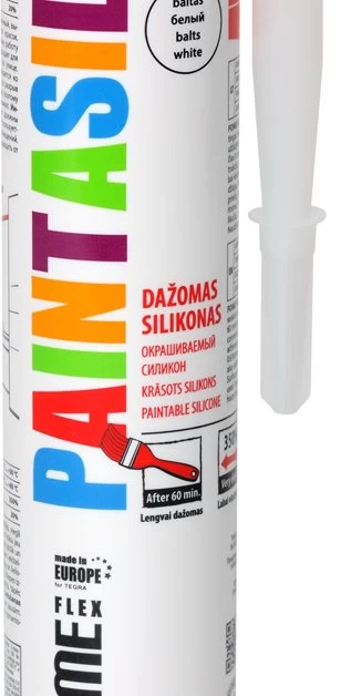 Dažomas silikonas FOME FLEX PAINTASIL, baltas, 310 ml