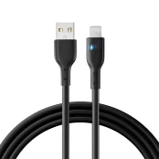 USB - Lightning 2.4A 2m cable Joyroom S-UL012A13 - black kaina