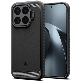 Matinis juodas dėklas Xiaomi 17T Pro telefonui "Spigen Rugged Armor"