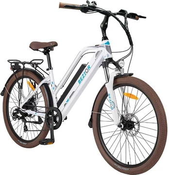 Elektrinis dviratis Bezior M2 Pro, 26", 500W, 12,5Ah, baltas