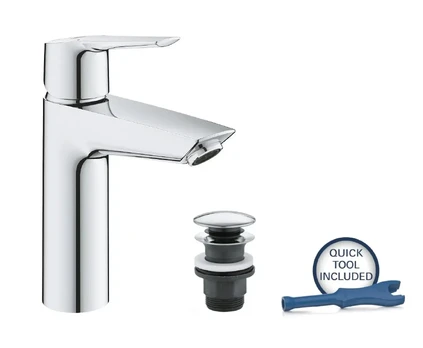 Grohe QuickFix Start – praustuvo maišytuvas su išleidimo Push-Open, chromas 24204002