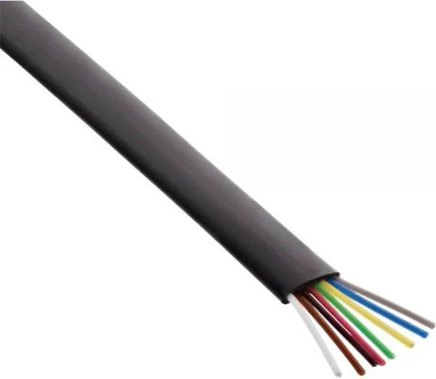 InLine Modulinis kabelis, 8 gyslų, juoda, 100m, žiedas (68818)