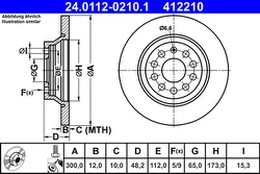 ATE 24.0112-0210.1 Brake Disc kaina