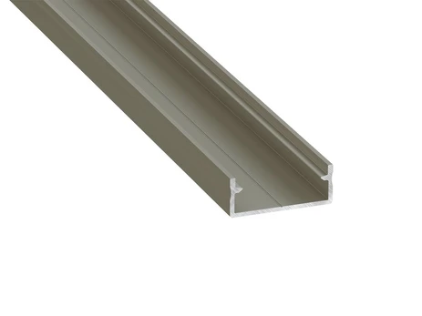DUAL aliuminio profilis LED juostelėms - Inox - 2 m