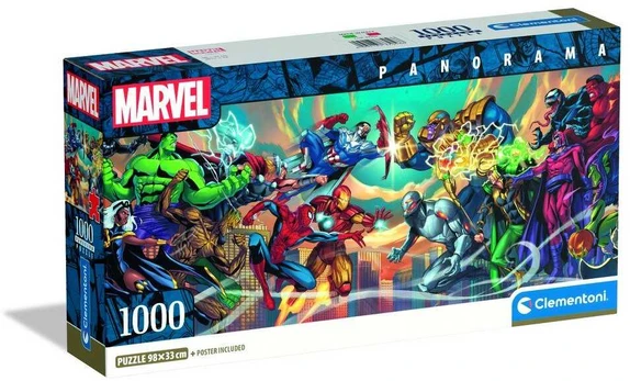 Clementoni CLE puzzle 1000 PanoramaComp.Heroes vs.Villa.37056