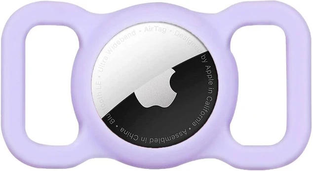 Silikoninis Airtag laikiklis GPS sekikliui, violetinis