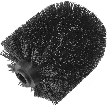 tualetes birstes galva, melna