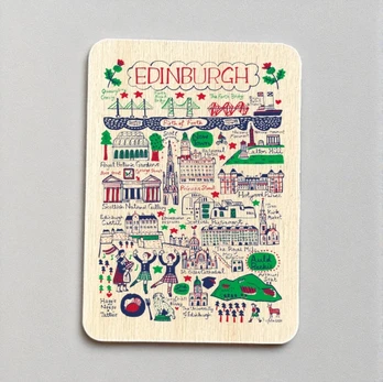 Julia Gash Wooden Magnet - Edinburgh