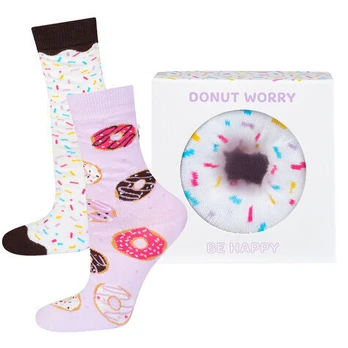 Kojinės moterims Soxo spurga donut dėžutėje, violetinė, 35-40