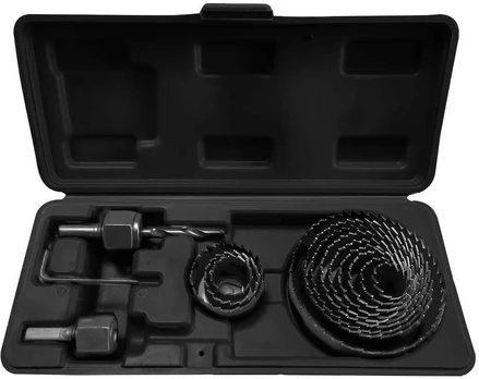Graphite Otwornice su adapterami, 19-76 mm, komplektas 15 vnt.