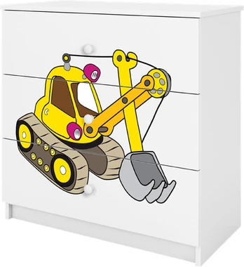 Balta Komoda Babydreams ekskavatorius