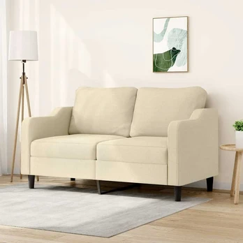 Dvivietė sofa, kreminės spalvos, 140cm, audinys