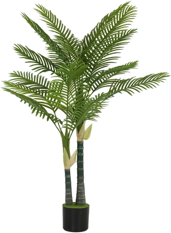 Aosom Dirbtinė palmė 150 cm žalia plastikas