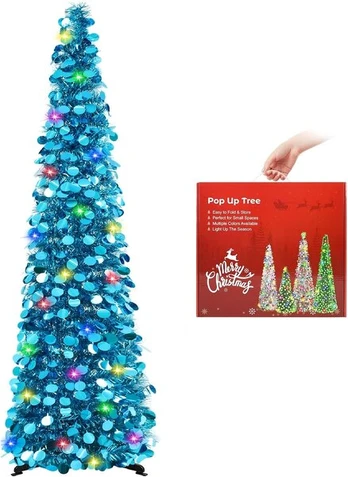 Dirbtinė Kalėdinė Eglutė LED Efektinga Mėlyna 150 cm