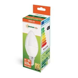 Lemputė Spectrum LED, B38, balta, E14, 8 W, 620 lm
