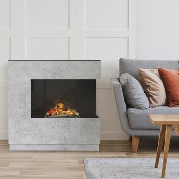 DIMPLEX ZEN R CONCRETE pastatomas elektrinis židinys su apdaila