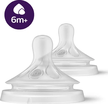 Čiulptukas Philips Avent Natural, 6+ mėn., skaidri, 2 vnt.