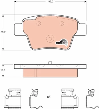 TRW GDB1678 Brake pad set