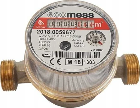 Ecomess PICOFLUX 1/2 CW vandens skaitiklis 2,5m3/val