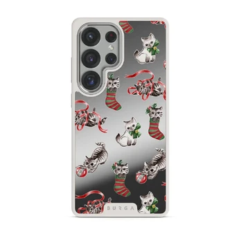 Merry Kitty - Samsung Galaxy S25 Ultra Case, Elite Mirror Light (Magnetic) / Silver