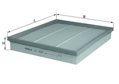 Oro filtras MAHLE LX1683 kaina