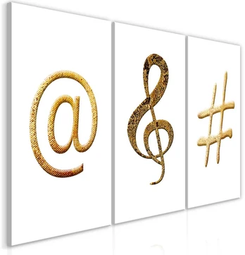 Artgeist Paveikslas - Golden Signs (3 Parts)