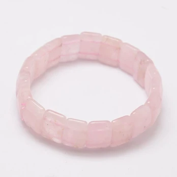 Natūralaus Rožinio Kvarco apyrankė 16x8 mm. 1 vnt.