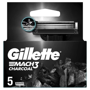 Ašmenys Gillette Mach3 Charcoal, 5 vnt