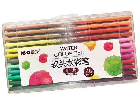 Flomasteris M&G Brush 48vnt. plastikinė dėžutė