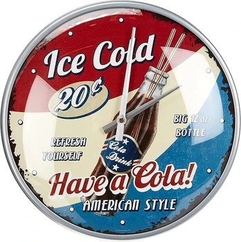 SIENINIS LAIKRODIS »Have a Cola!«, Nostalgic-Art