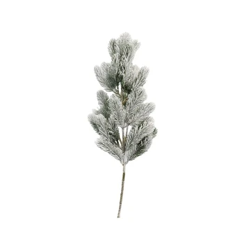 Dirbtinė eglės šakelė padengta šerkšnu, 50 cm