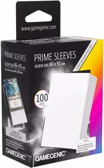 Gamegenic - Prime Sleeves 100 pcs - White (GGS10140ML)
