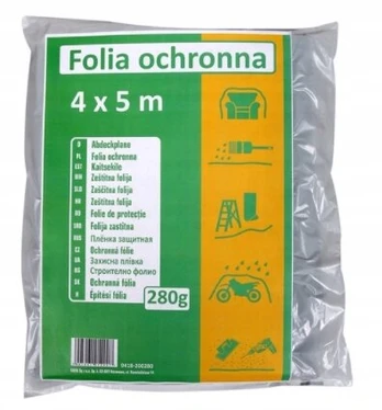 Apsauginė statybinių dažų plėvelė 280g 4 x 5 m