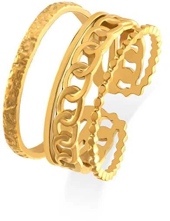 Troli Stylish adjustable steel ring